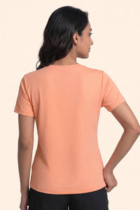 Zelocity Quick Dry Gym & Training Relaxed Top - Peach Nectar — thumbnail 4